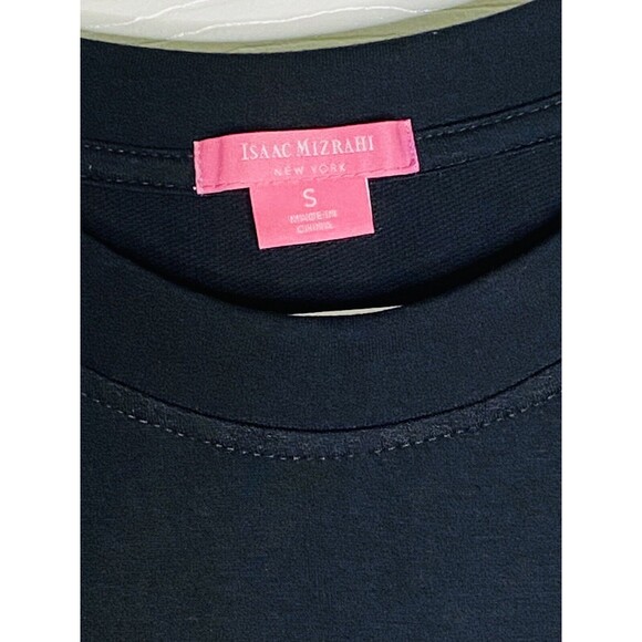 Isaac Mizrahi Size Small "All We Need Is Love Tee” Long Sleeve Black Valentines - Picture 4 of 6